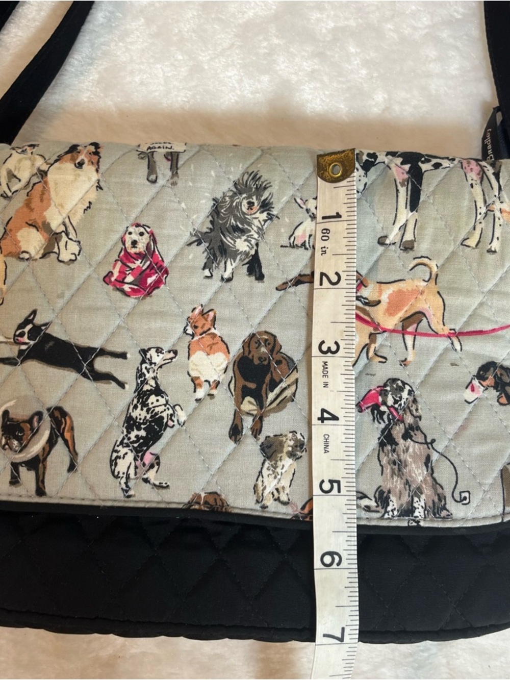 Vera Bradley Convertible Flap Crossbody Purse Bag Dog Show ***DIRTY**AS IS** - Picture 3 of 7